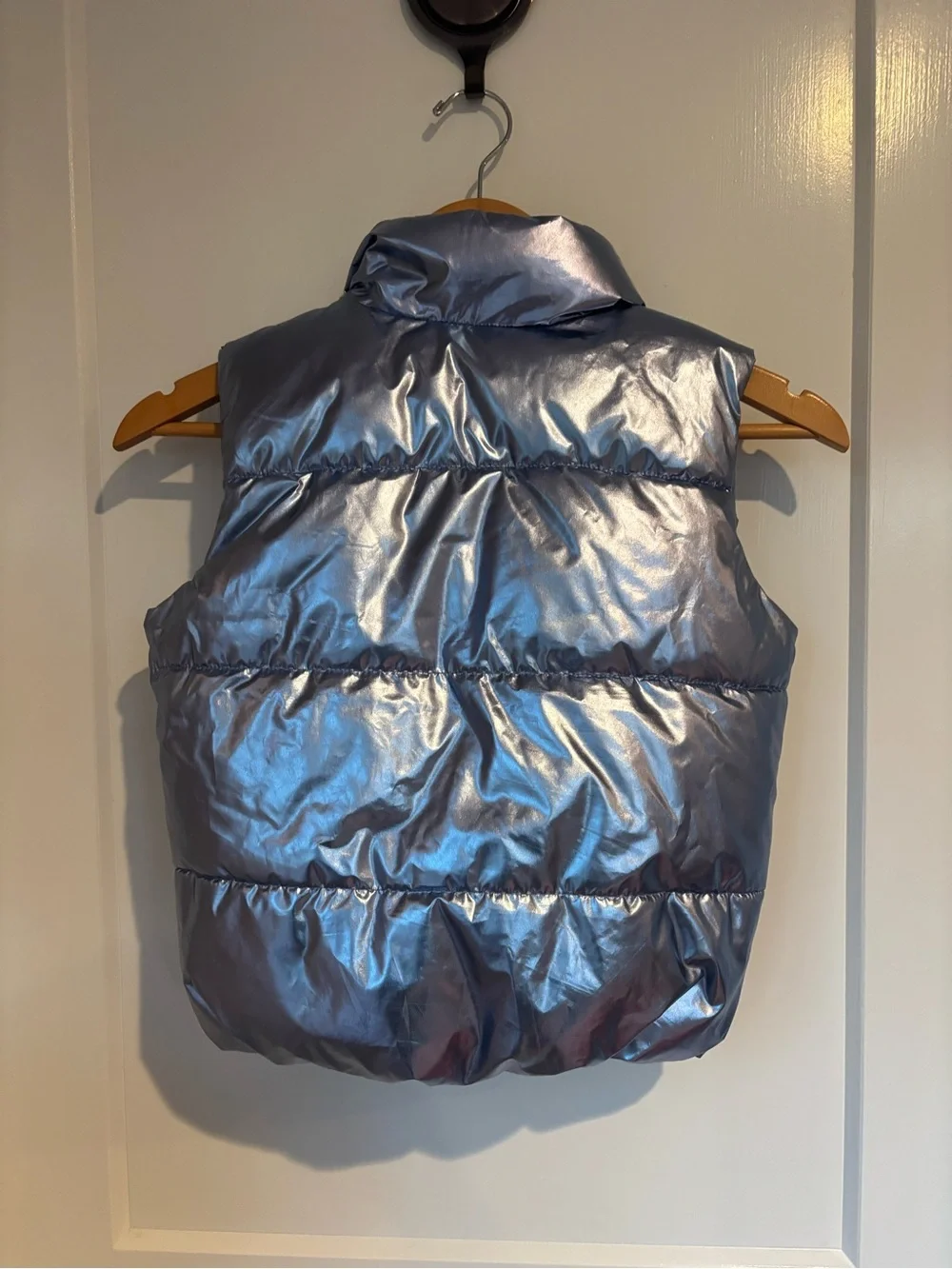 Old Navy Shiny Silver Puffer Vest for Kids